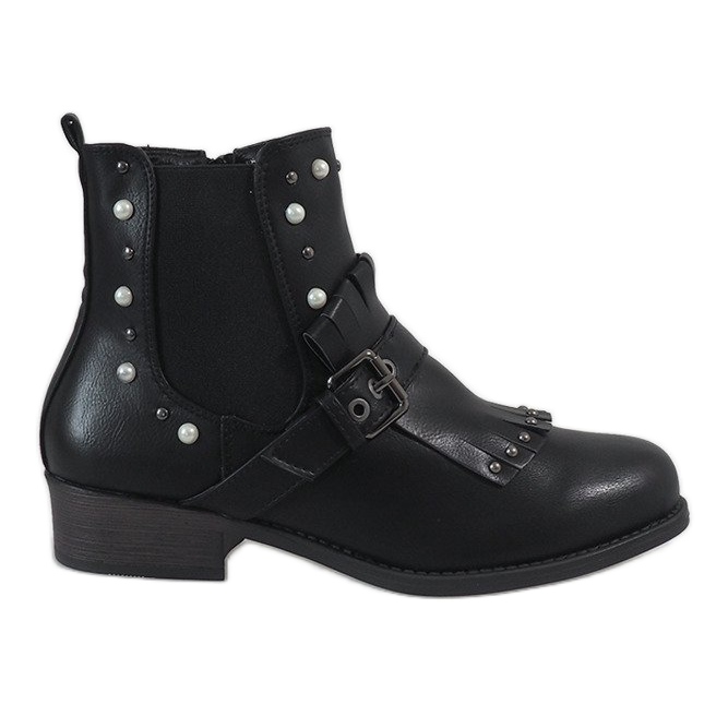 Black high-heeled boots YBS2310