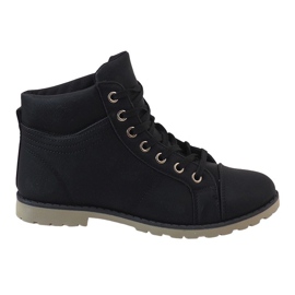 Black lace-up boots BK-77 Black lace-up boots BK-77