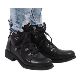 Black lace-up boots HQ8775