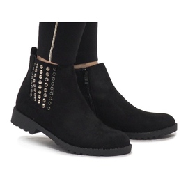 Queen Vivi Black suede Jodhpur boots 108-107 Queen Vivi Black suede Jodhpur boots 108-107