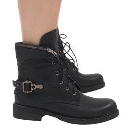 Black CLS-32 lace-up boots