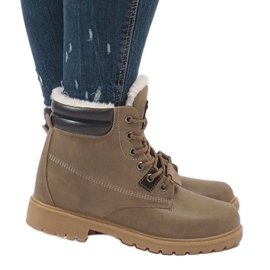 Khaki insulated boots D494C-9 green Khaki insulated boots D494C-9 green