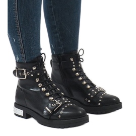 Black lace-up insulated boots Y8181 Black lace-up insulated boots Y8181