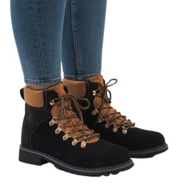 Black suede women's boots BK-29