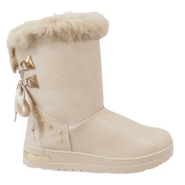 Women's beige snow boots AN-107