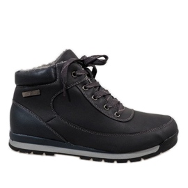 Warm snow boots B9477-44 Navy blue