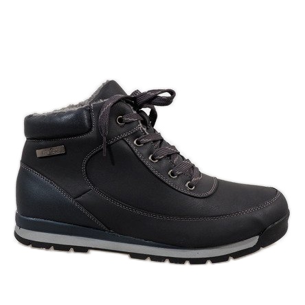 Warm snow boots B9477-44 Navy blue