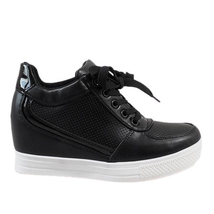 Black sneakers with a gold MY560 zipper