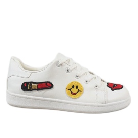 80065-B blunt white sneakers