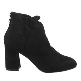 Black suede ankle boots on the LL-79P post