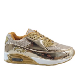 Gold Shiny Sport Shoes EL18297-17 golden
