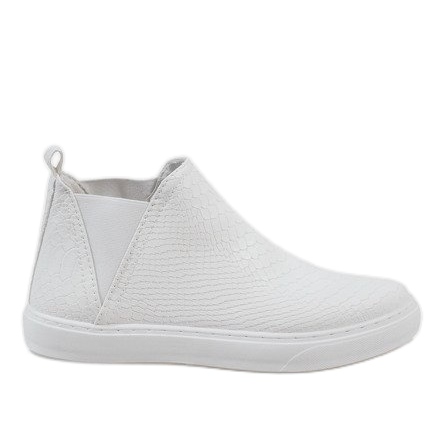 White high snakeskin sneakers LT1599