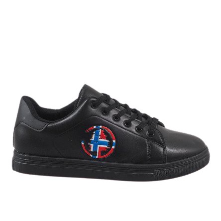 Black men's sneakers D20533
