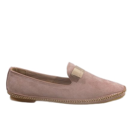 Ballerinas Moccasins With Eco Suede 155-15 Pink