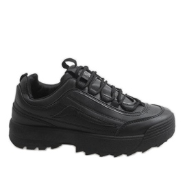 Black fashionable sports shoes 83018