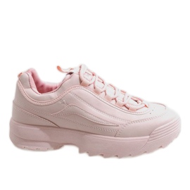 Pink fashionable sports shoes 83018