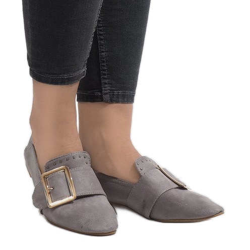 Gray ballerinas loafers 6979-P grey