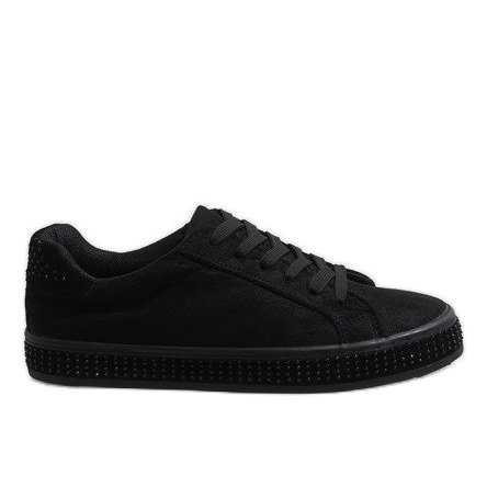 Black BS098 lace-up sneakers