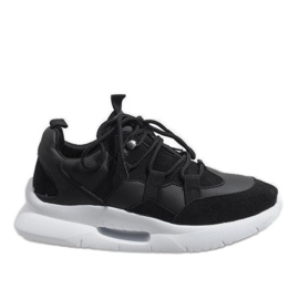 Black fashionable R-375 sports shoes grey Black fashionable R-375 sports shoes grey