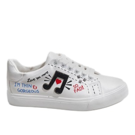 White sneakers with a touch of G-106 White sneakers with a touch of G-106