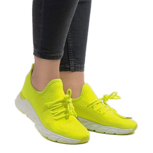 Yellow sports shoes 7766-Y