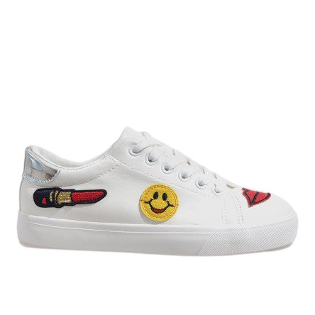 White sneakers BL75P stamp