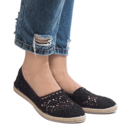 JX57P black lace sneakers