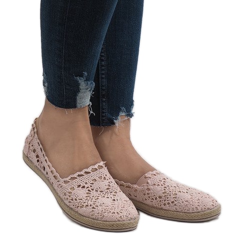 JX57P pink lace sneakers