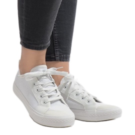 White glitter sneakers BOK-1138