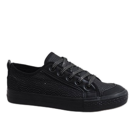 Black glitter sneakers BOK-1138