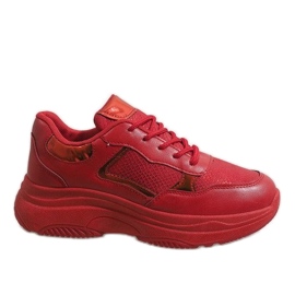 Red fashionable sports shoes B318-17
