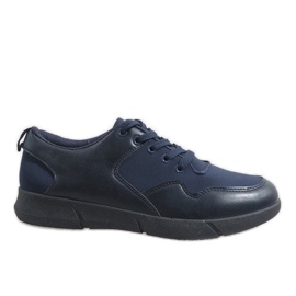 Men's navy blue sneakers A-58