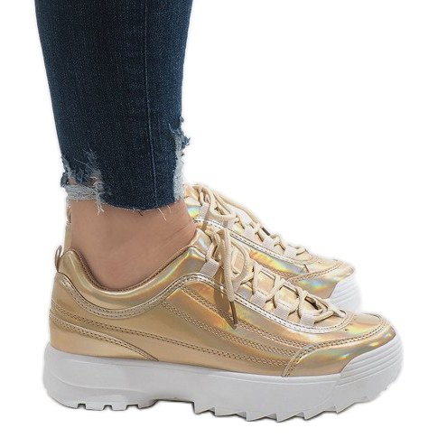 Gold fashionable sports shoes 82017 golden