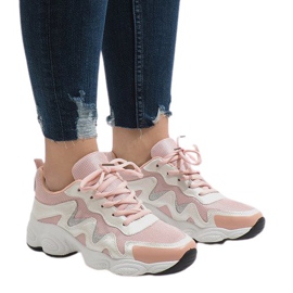 Pink fashionable sports shoes KB-153