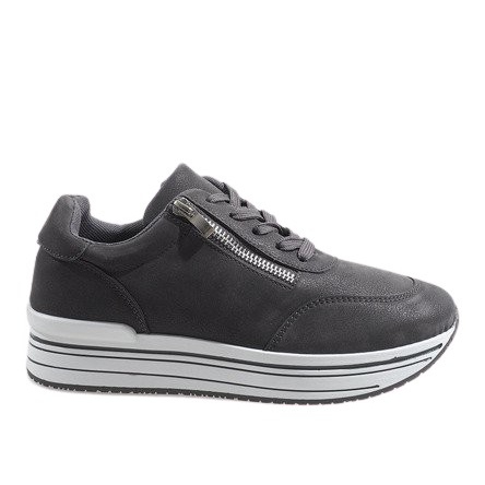 Gray sports shoes 6258 grey