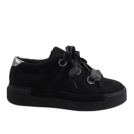 Black 1507 lace-up sneakers