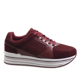 Maroon sports shoes 6261 red