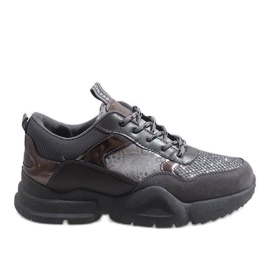 Gray fashionable sports shoes K-365 grey