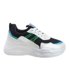 Black fashionable sports shoes LL1743 white Black fashionable sports shoes LL1743 white