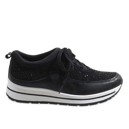 Black sports sneakers on the F-2831 platform