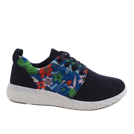 Navy blue sports shoes 623-2
