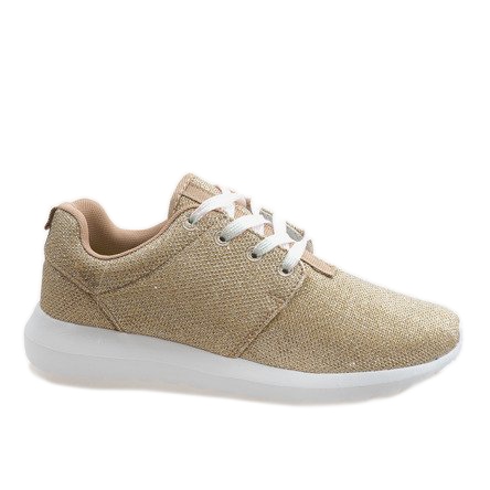 Gold Shiny Sport Shoes B62-4 golden Gold Shiny Sport Shoes B62-4 golden