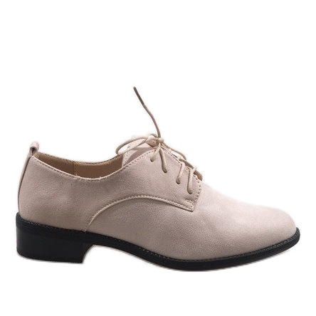 Beige jazz shoes, suede shoes C-7183