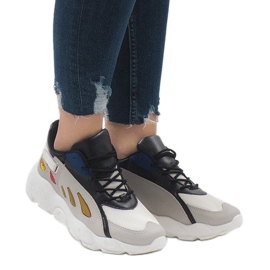 Multicolored trendy sports shoes 9115 white black grey green