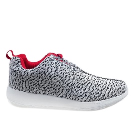White LD19-7 sports shoes black