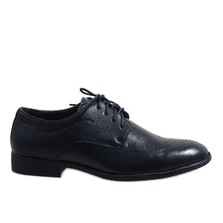 Elegant navy blue shoes D181502B