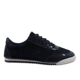 Navy blue men's sneakers JX-22 black Navy blue men's sneakers JX-22 black