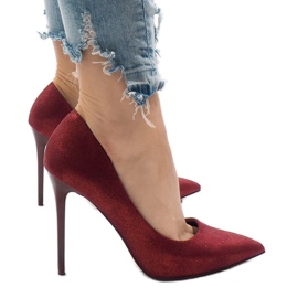 Maroon classic high heels AT-0596-L red