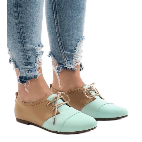 Mint Openwork Jazz Shoes Oxford Shoes - Brown and Green - Fashionable Shoes Mint Openwork Jazz Shoes Oxford Shoes - Brown and Green - Fashionable Shoes