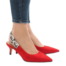 Red pumps on a HD-33 heel